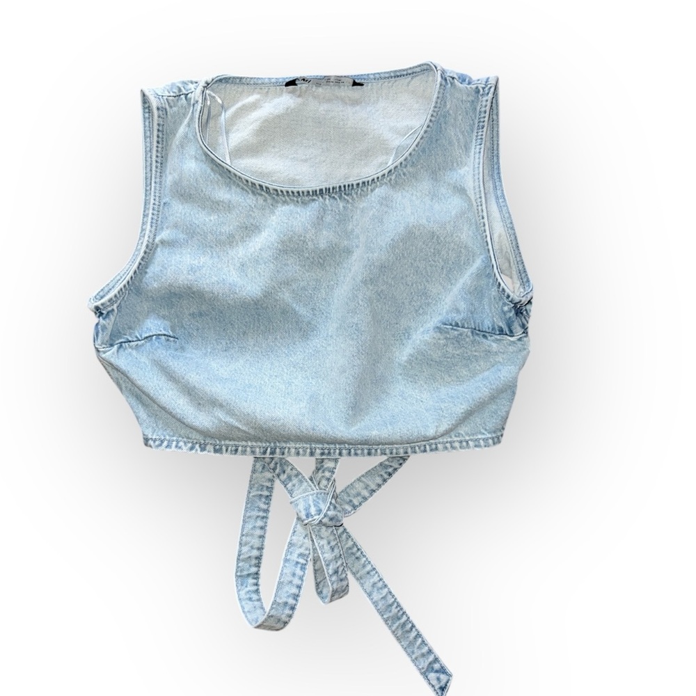 Zara  Denim Crop Top // PTP - 16.5